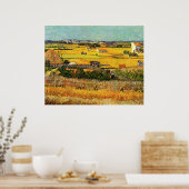 Ernte in La Crau, Montmajour von Vincent van Gogh Poster (Küche)