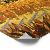 Ernte in La Crau, Montmajour von Vincent van Gogh Poster (Ecke)