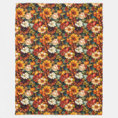 Ernte Inspiriert Blumenpumpen Saisonaler Komfort Fleecedecke (Vorderseite)