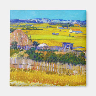 Ernte Landschaft mit blauem Cart Vincent Van Gogh Magnet