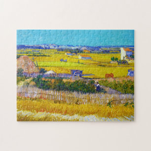 Ernte Landschaft mit Blauem Karpfen Vincent Van Go Puzzle