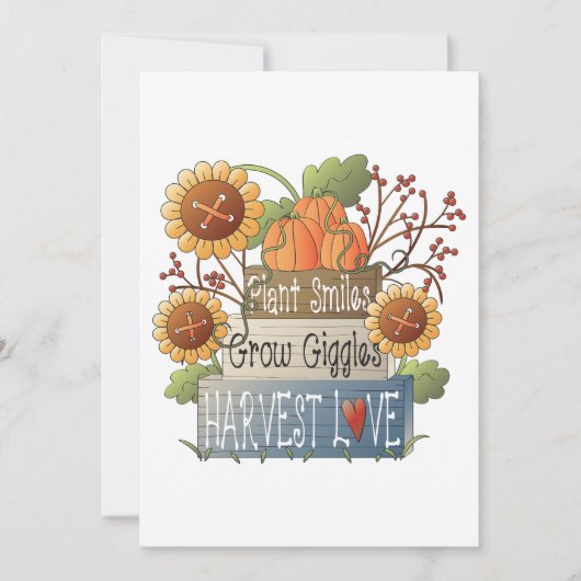 Ernte-Liebe Einladung (Vorderseite)