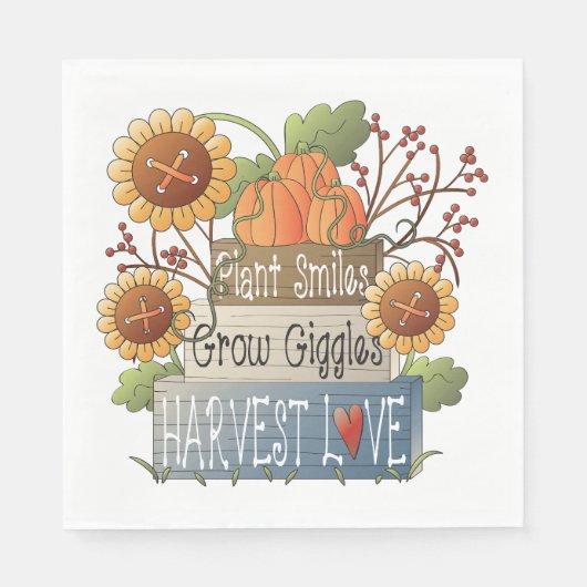 Ernte-Liebe Serviette (Vorderseite)