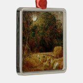 Ernte-Mond Silbernes Ornament (Rechts)