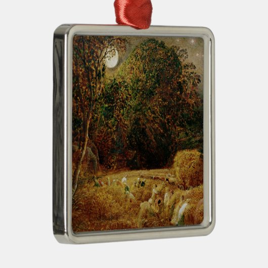 Ernte-Mond Silbernes Ornament (Rechts)