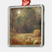 Ernte-Mond Silbernes Ornament (Links)