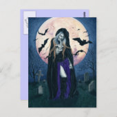 Ernte Moon Halloween Hexenkarte Postkarte (Vorne/Hinten)