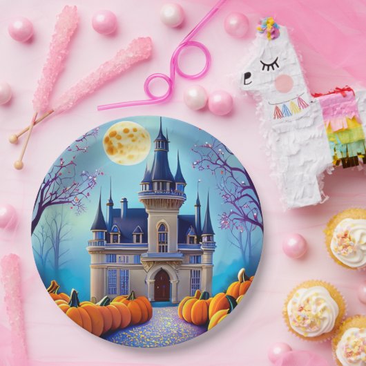 Ernte Moon Pumpkin Castell Paper Teller (Party)