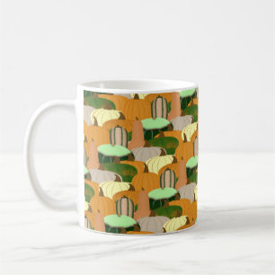 Ernte-Muster Herbstkürbis Kaffeetasse