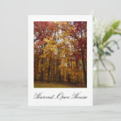 Ernte Open House Fall Folien Einladung (Stehend Vorderseite)