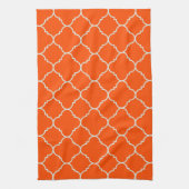 Ernte orange Quatrefoil Tuch (Vertikal)