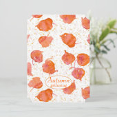 Ernte Party Herbstlaub Herbst Farben Einladung (Stehend Vorderseite)