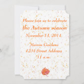 Ernte Party Herbstlaub Herbst Farben Einladung (Rückseite)