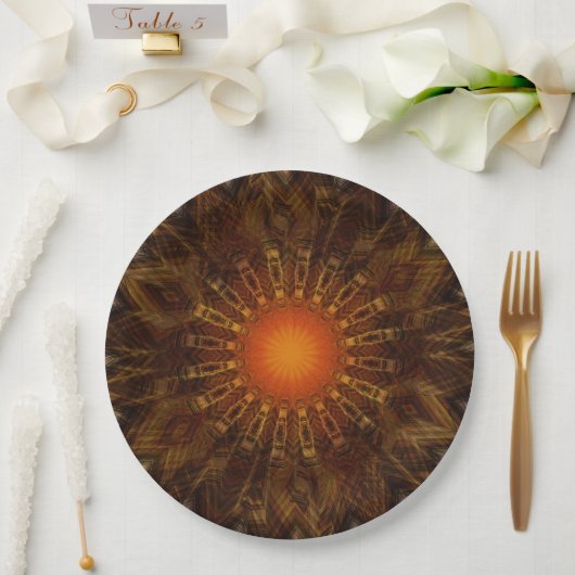 Ernte Sammeln Sonnenschein Pappteller (Hochzeit)