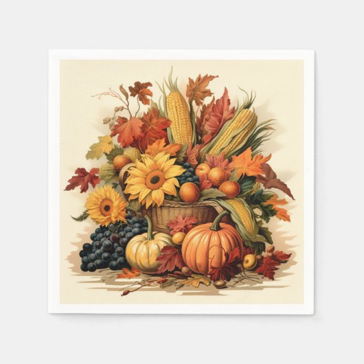 Ernte Segen: Großes Fest Serviette (Vorderseite)