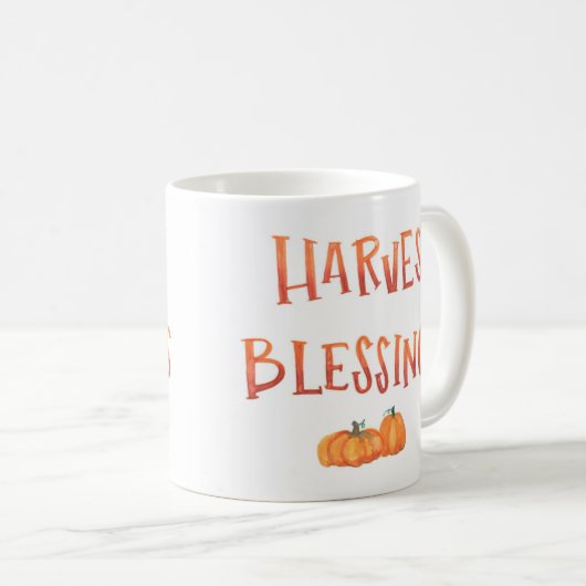 Ernte-Segen-Tasse Kaffeetasse (VorderseiteRechts)