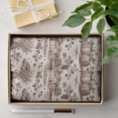 Ernte Sepia Braun Toile Seidenpapier (Geschenk)