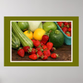 Ernte Sommer Gemüse drucken Poster (Vorne)