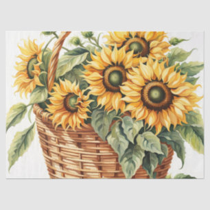 Ernte-Sonnenblumen-Korb Seidenpapier