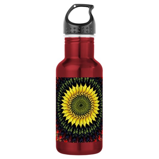 Ernte-Sonnenblumen-Wasserflasche Edelstahlflasche (Vorderseite)