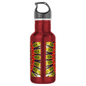 Ernte-Sonnenblumen-Wasserflasche Edelstahlflasche (Rückseite)