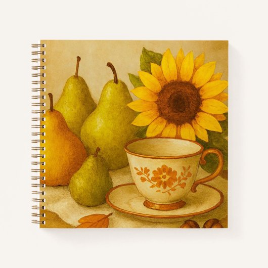 Ernte Stillleben — Überlegungen im Herbst Notizblock (Vorderseite)