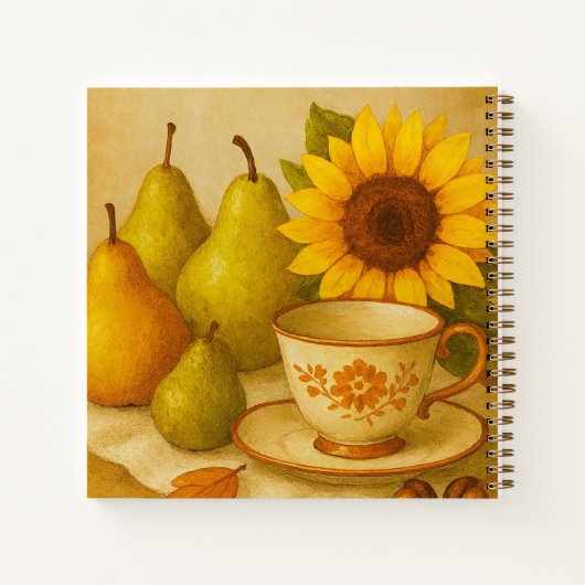 Ernte Stillleben — Überlegungen im Herbst Notizblock (Rückseite)