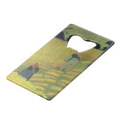 Ernte-Szene Geldkarten Flaschenöffner (Vorderseite Schrägansicht)