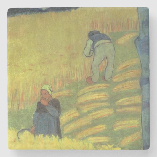 Ernte-Szene Steinuntersetzer (Vorderseite)