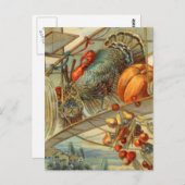 Ernte Türkei und Biplane Postkarte (Vorne/Hinten)