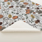 Ernte und Hörner Kuh Skull Grau Sherpadecke (3/4)