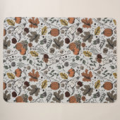 Ernte und Hörner Kuh Skull Grau Sherpadecke (Vorderseite (Horizontal))