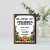 Ernte Vintage Halloween-Einladung Einladung (Stehend Vorderseite)