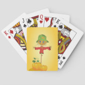 Ernte-Vogelscheuche und Kürbisse Herbsternte Spielkarten (Rückseite)