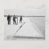 Ernte von Eisblöcken, 1906 Postkarte (Vorderseite)