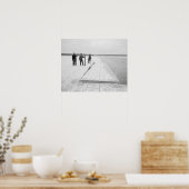 Ernte von Eisblöcken, 1906. Vintages Foto Poster (Küche)