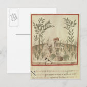Ernte von Leeks von 'Tacuinum Sanitatis' Postkarte (Vorne/Hinten)