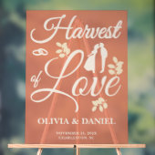 Ernte von Liebe | Boho Hochzeit im Herbst Welcome Acrylschild (Neutral)