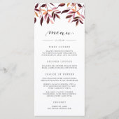 Ernte | Watercolor Foliage Menu Card Menükarte (Vorderseite)