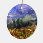 Ernte-Zeit am Weinberg Keramikornament (Links)