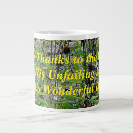 Ernte Zeit! Danke! Jumbo-Tasse (Vorderseite)