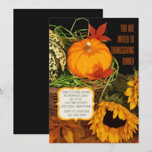 Ernte-Zeit-Einladung Einladung (Vorne/Hinten)