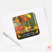 Ernte Zuhause Erntedank Quadratischer Aufkleber (Umschlag)