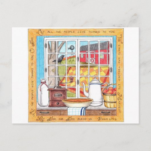 Ernte Zuhause Inspiration Postkarte (Vorderseite)