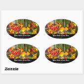 Ernte Zuhause ~ Oval Sticker (Blatt)