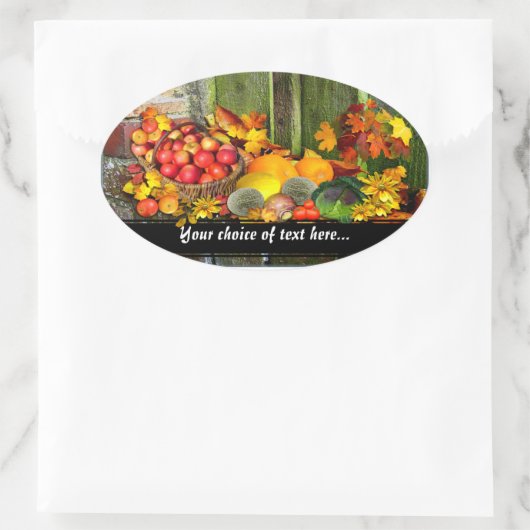 Ernte Zuhause ~ Oval Sticker (Tasche)