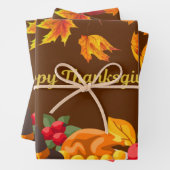 Ernte zum Erntedankfest - Türkei und Gemüse Geschenkpapier Set (Beispiel)