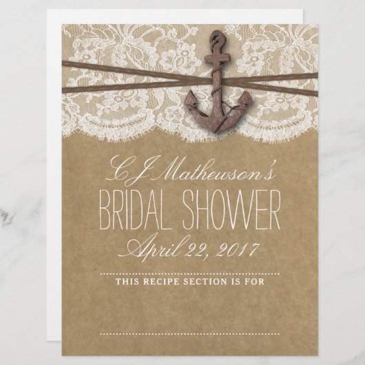 Ernteabteilung für nautisches Anchor Beach Brautpa (Vorne/Hinten)