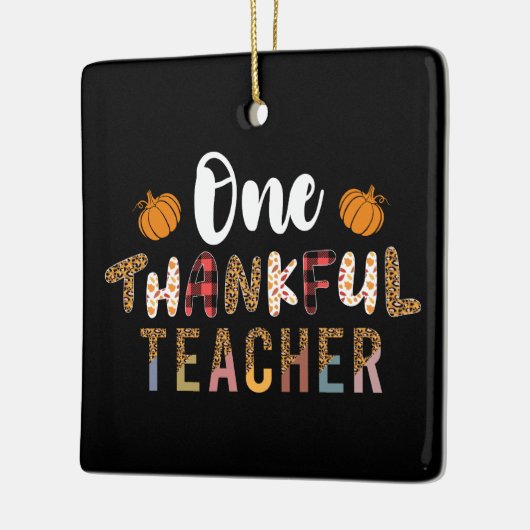 Erntedank 1 Danksager Leopard Fall Gro Keramikornament (Links)