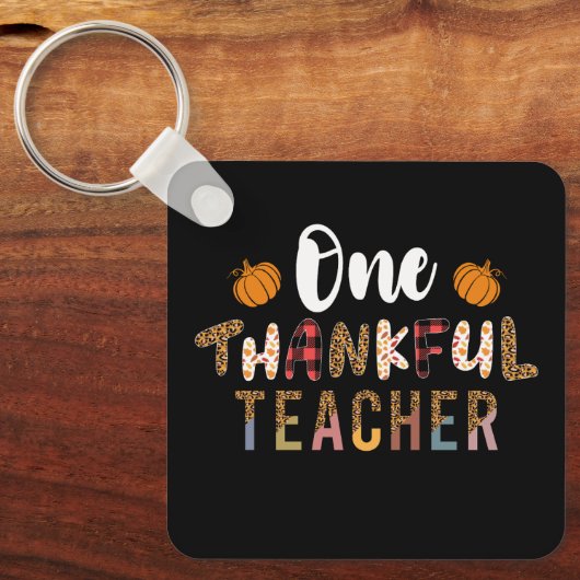 Erntedank 1 Danksager Leopard Fall Gro Schlüsselanhänger (Vorderseite)